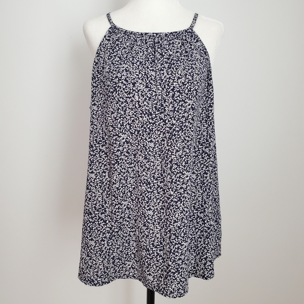 Blue Printed Tank Size Large